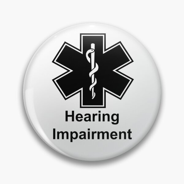 Item preview, Hearing Impairment Medical Alert designed and sold by Noon-Stickers.