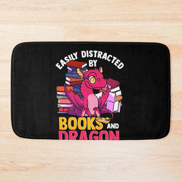 Item preview, Easily Distracted by Books and Dragon Bookaholic designed and sold by Hananiah Merch.