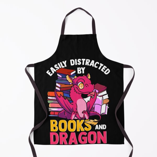 Item preview, Easily Distracted by Books and Dragon Bookaholic designed and sold by Hananiah Merch.