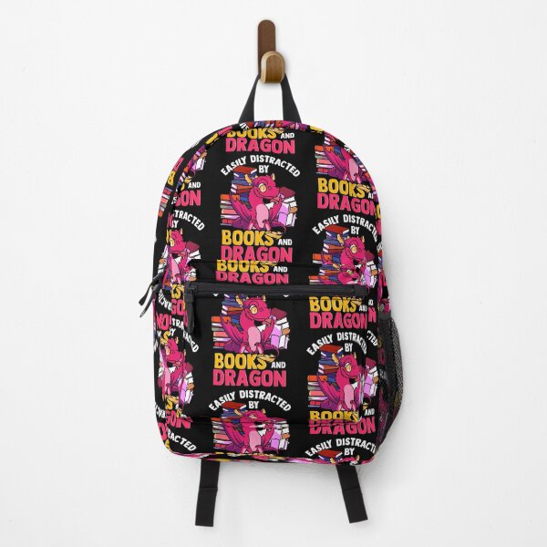 Item preview, Easily Distracted by Books and Dragon Bookaholic designed and sold by Hananiah Merch.