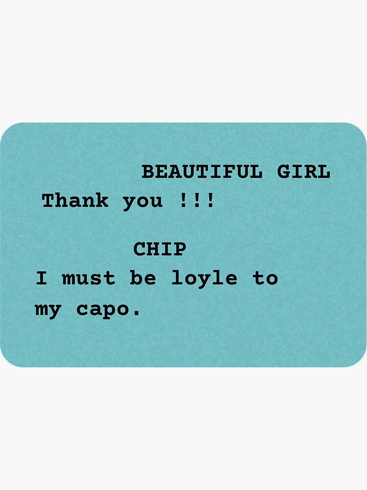 "Sopranos Cleaver" Sticker by BileyRay Redbubble