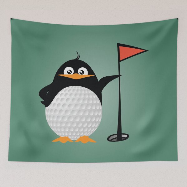 Item preview, Penguin golf time - Funny penguin playing golf lovers - Funny golf designed and sold by Crazy-Birdies.