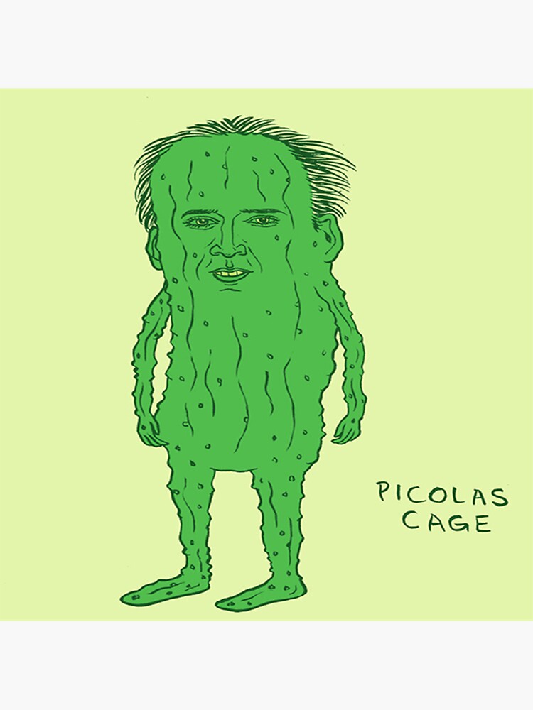 "Picolas Cage Classic ." Sticker by sanbrandgre Redbubble