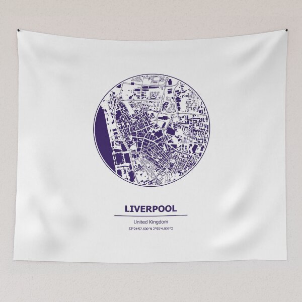 Item preview, Liverpool city map coordinates designed and sold by chrlalexandru.