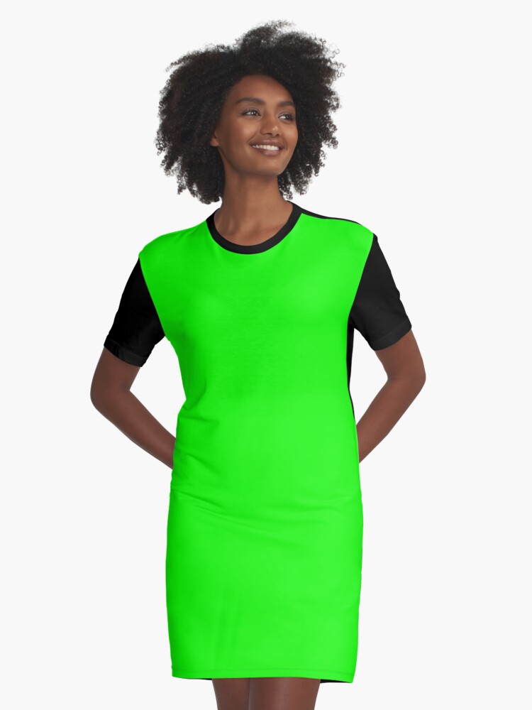 Bright green t shirt dress best sale