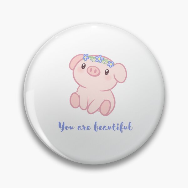 Artikelvorschau, Du bist schön. Schwein mit Blumen entworfen und verkauft von Tifitos.