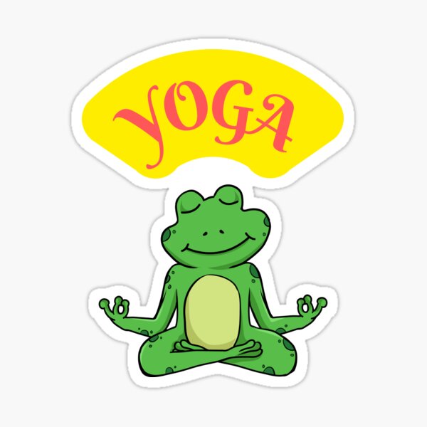 Frog Doing Yoga Stickers for Sale