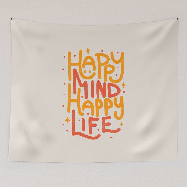 Item preview, Happy Mind Happy Life by Tobe Fonseca designed and sold by Tobe Fonseca®.
