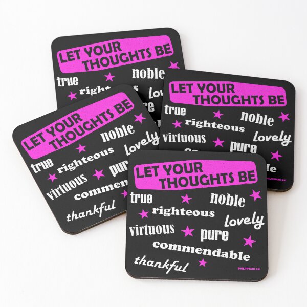 Item preview, Let your thoughts be... Bible verse Philippians 4:8 designed and sold by GiborDesign.