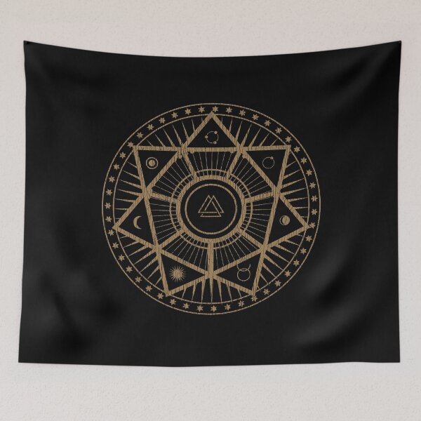 Aperçu de l'œuvre Occulte, Cercle Rituel, Symbole d'Alchimie, Conception Ésotérique Goth 004 créée et vendue par Proverbial Wisdom Design.