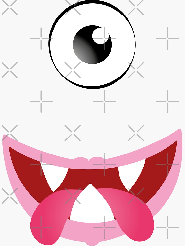 "one eye funny cartoon character 05." Sticker by elmanchour Redbubble