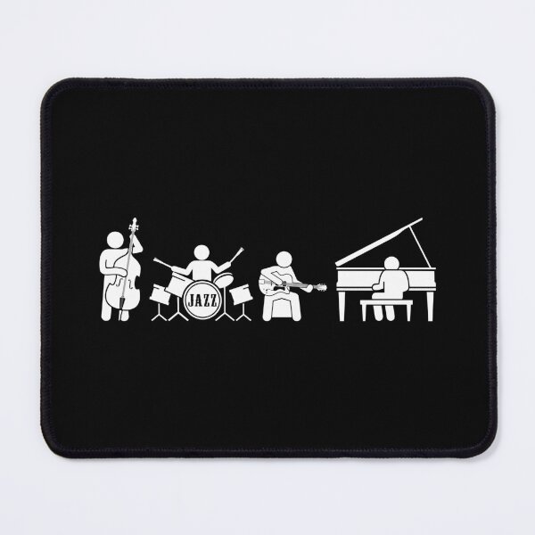 Item preview, PICTO JAZZ QUARTET - JAZZ BAND in PICTOGRAM SILHOUETTES white designed and sold by KoolDsignsMUSIC.