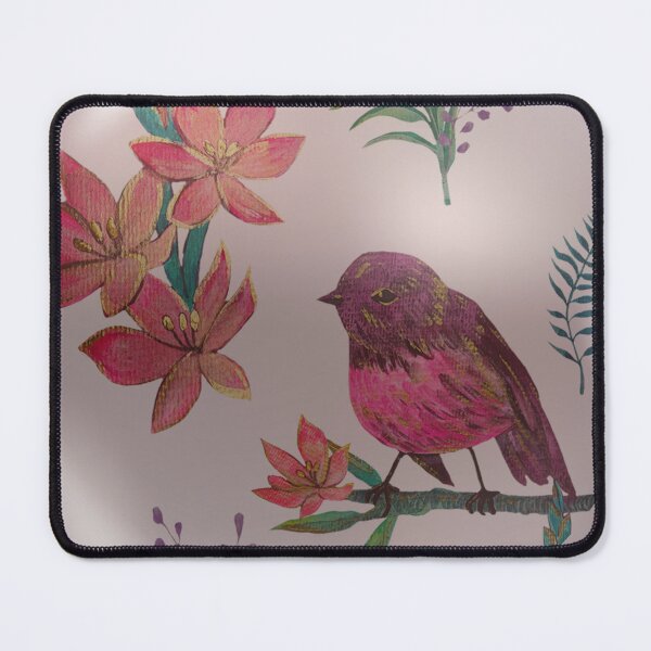 Item preview, Hot Pink Aesthetic Wallpaper / Pretty Hot Pink Floral Bird Aesthetic designed and sold by haRexia.
