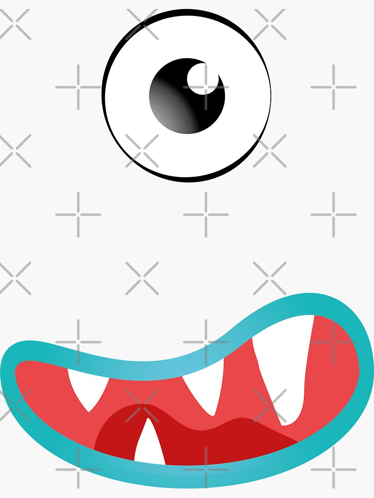 "one eye funny cartoon character 06." Sticker by elmanchour Redbubble