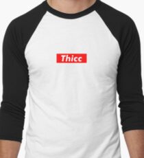 Thicc box logo Baseball Âľ Sleeve T-Shirt