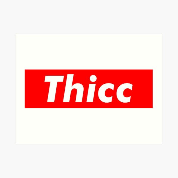 Thicc box logo Art Print