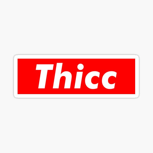 Thicc box logo Sticker