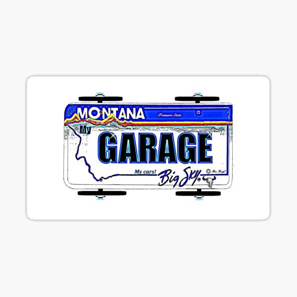 Item preview, Wall Art /  MONTANA  Art //  License plate art designed and sold by Imagin8er.