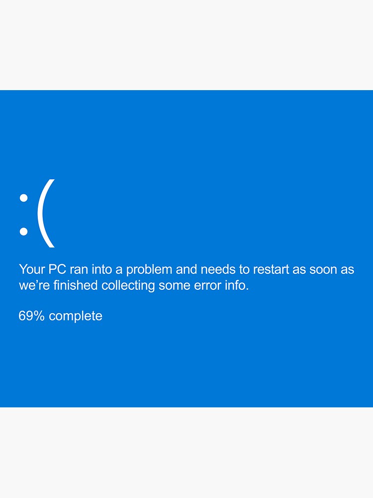 "Windows Blue screen error" Sticker by Bubbles0001 Redbubble