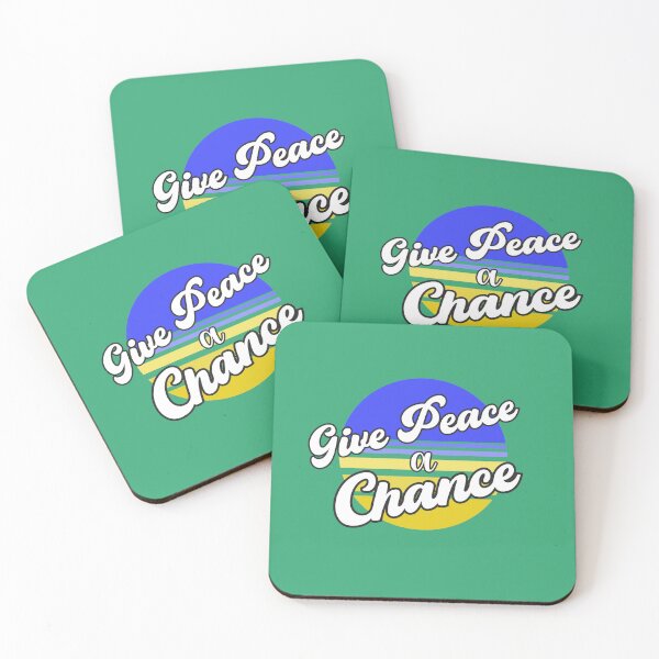 Item preview, Give Peace a Chance, Blue Yellow Retro Peace Maker designed and sold by DiensDesign.
