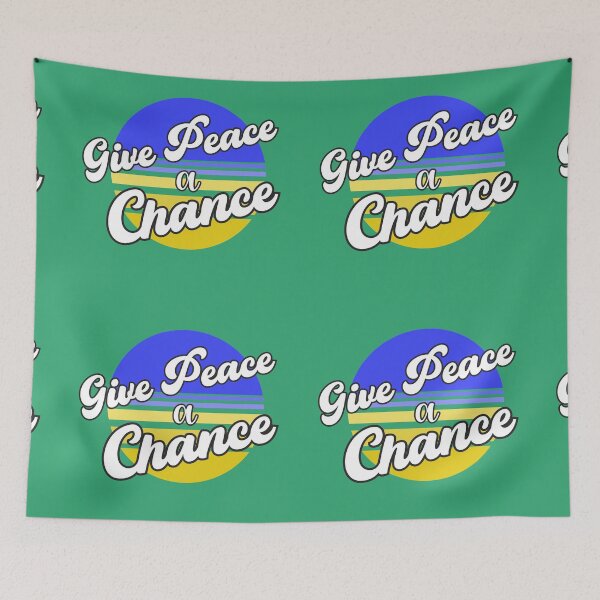 Item preview, Give Peace a Chance, Blue Yellow Retro Peace Maker designed and sold by DiensDesign.