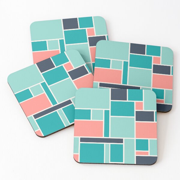 Item preview, Geometric Blue & Pink Abstract designed and sold by PeachyLitchi.