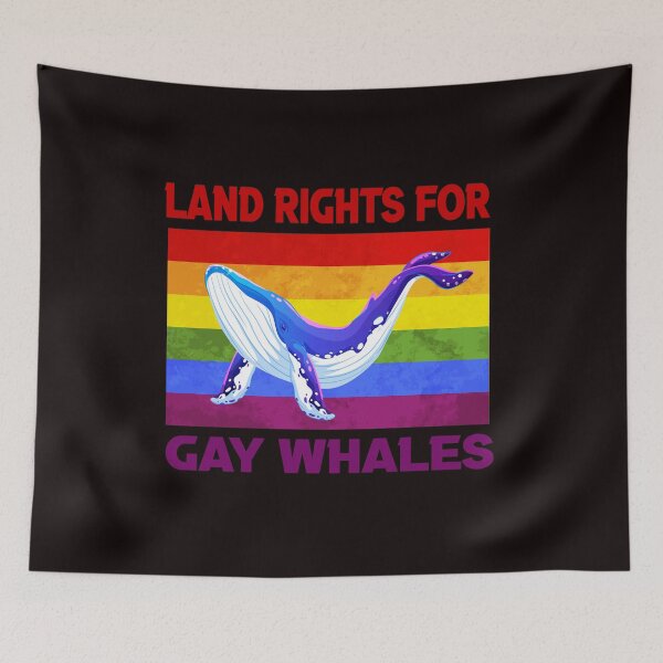Item preview, Land Rights For Gay Whales designed and sold by FutureIsRetro.