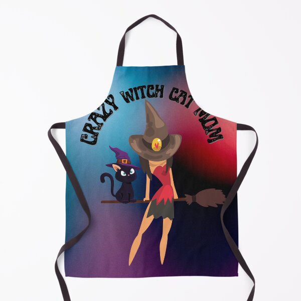 Item preview, Crazy Witch Cat Mom - Cute Black Cat with Mom on a broom designed and sold by The-Muse.