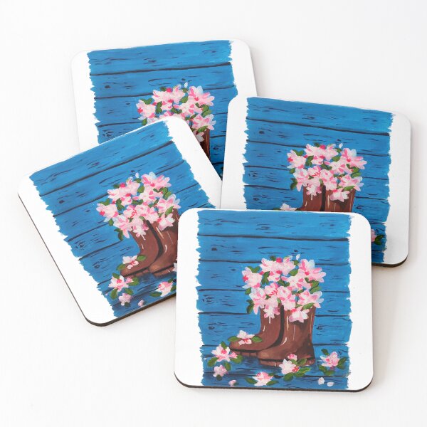 Item preview, Flower Boots ?| Acrylic Artwork designed and sold by Script&Craft.