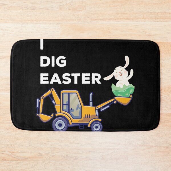 Item preview, Kids I Dig Easter Bunny Rabbit Funny Eggs and Tractor  designed and sold by TheMattDesigns.