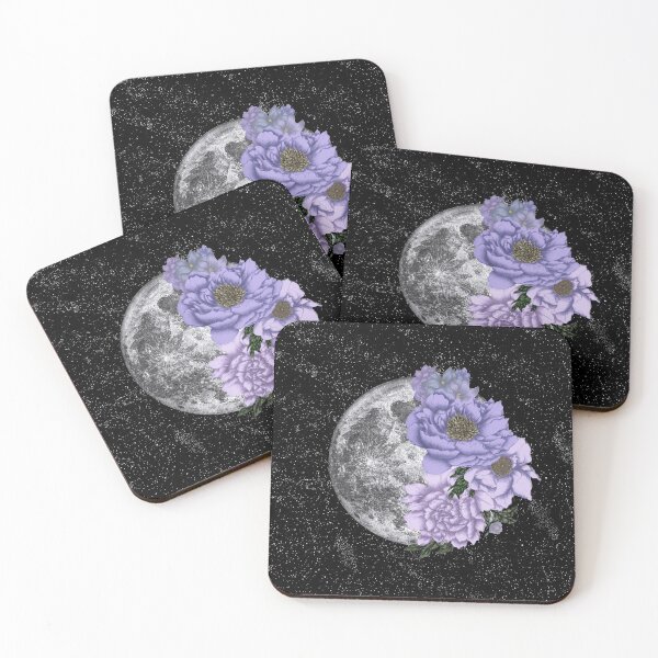Item preview, Moon Abloom in Lavendar and Periwinkle designed and sold by ECMazur Art.