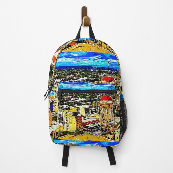 Item preview, Downtown Fresno, California - impressionist painting designed and sold by NickoPrints.