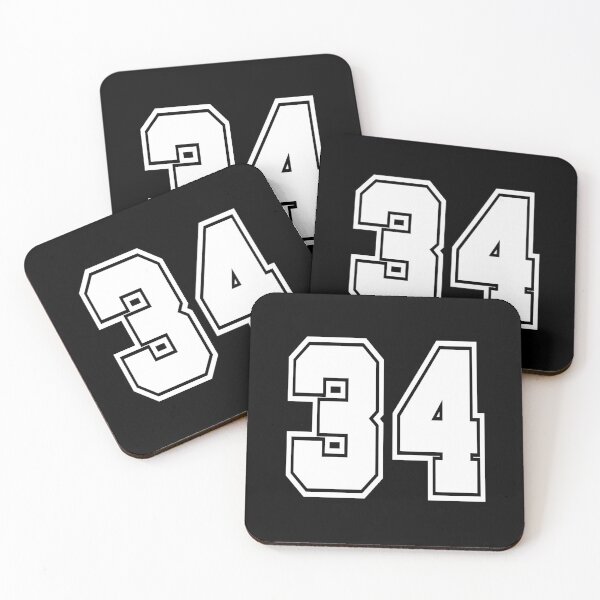 Item preview, 34 shirt number number college style designed and sold by GeogDesigns.