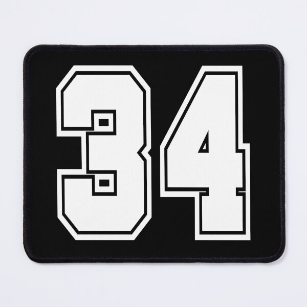 Item preview, 34 shirt number number college style designed and sold by GeogDesigns.