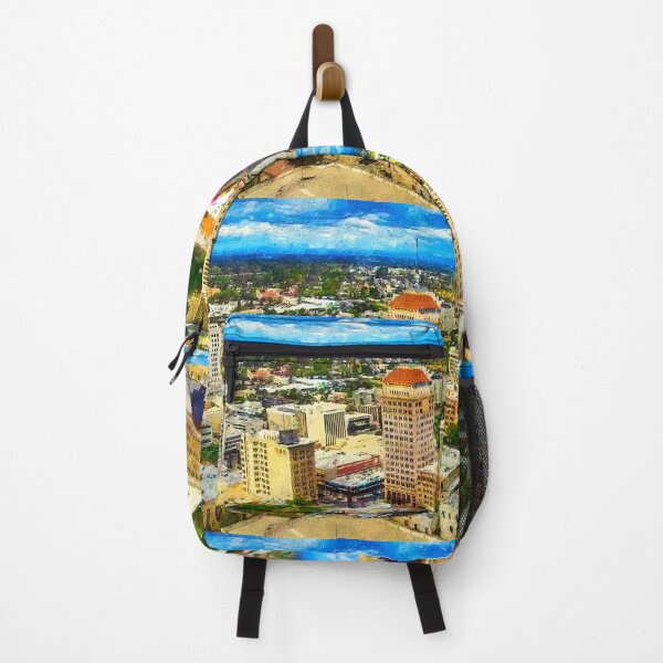 Item preview, Downtown Fresno, California, digital painting designed and sold by NickoPrints.