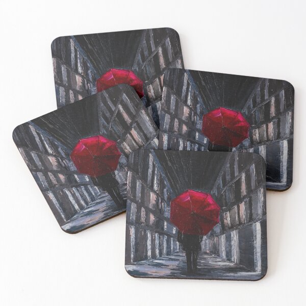 Item preview, Abstract rainy cityscape designed and sold by ArinasFineArt.