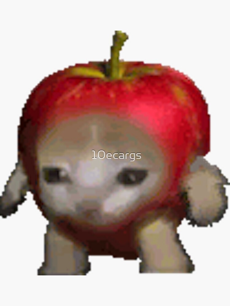 "Cute Kitten in an Apple Meme Applecatrun" Sticker for Sale by 10ecargs