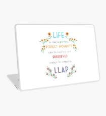 Leben lang und gedeihen Leonard Nimoy Aquarell Zitat Laptop Skin