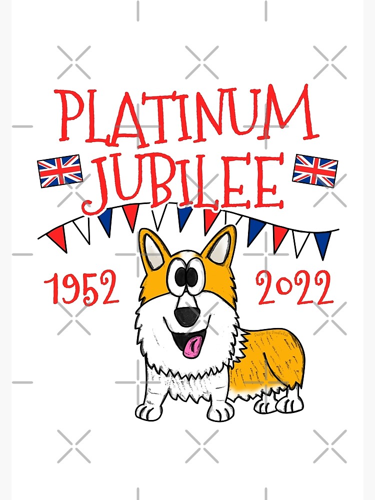 "Platinum Jubilee 2022 Dog UK Flag" Poster for Sale by doodlerob