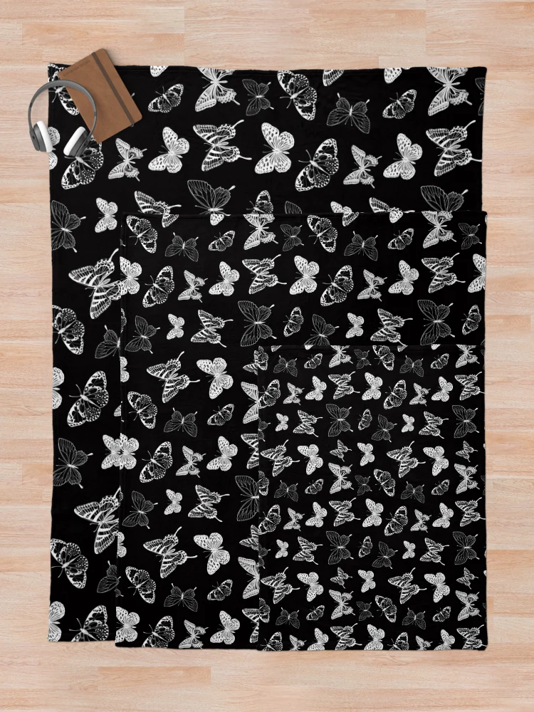Thumbnail 5 of 6, Throw Blanket, Butterfly Pattern designed and sold by KP-Pattern.