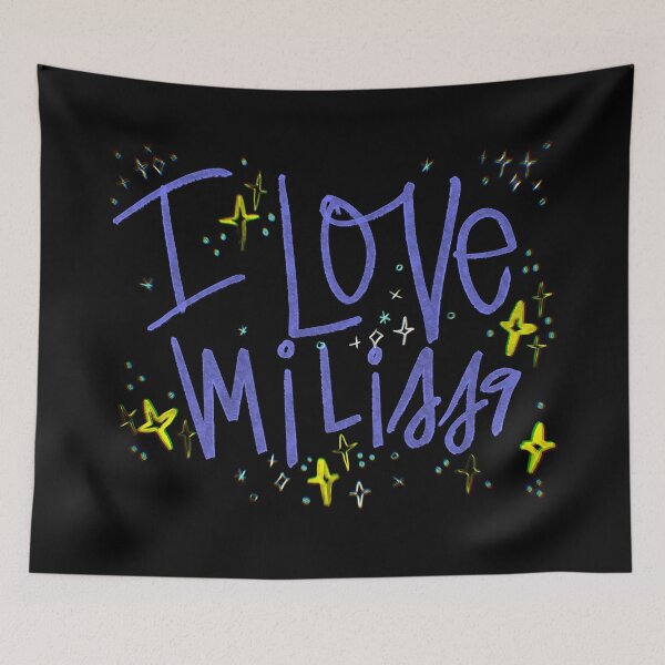 Item preview, I LOVE MILISSA NAME PURPLE designed and sold by GIVENGRACE.ART.