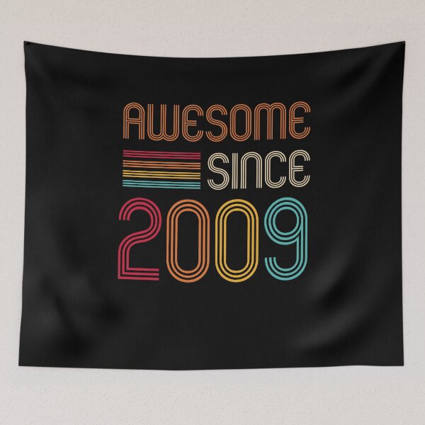 Item preview,  Awesome Since 2009 Retro T-Shirt, Birthday 2009,Birthday gift idea for Mom ,Dad & Siblings, Cool gift idea for your familly designed and sold by Tidasse ⭐⭐⭐⭐⭐.