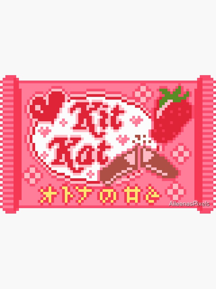 Kit Kat Pixel Art - Kit Kat - Sticker