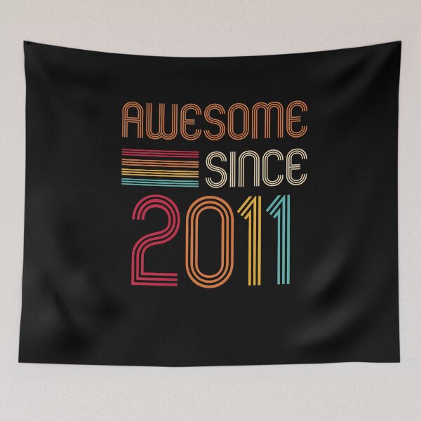Item preview, Awesome Since 2011 Retro T-Shirt, Birthday 2011,Birthday gift idea for Mom ,Dad & Siblings, Cool gift idea for your familly designed and sold by Tidasse ⭐⭐⭐⭐⭐.