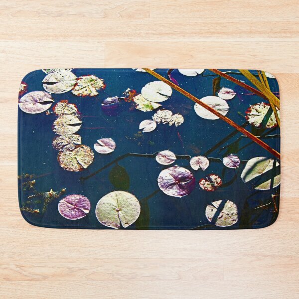 Item preview, Blue Water Lily Pond Abstract Art designed and sold by NatureGo.