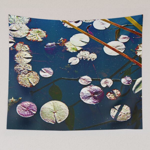 Item preview, Blue Water Lily Pond Abstract Art designed and sold by NatureGo.