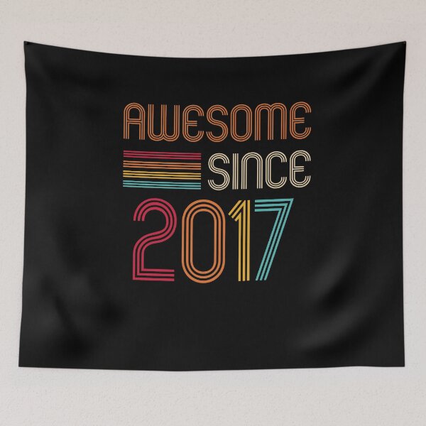 Item preview, Awesome Since 2017 Retro T-Shirt, Birthday 2017,Birthday gift idea for Mom ,Dad & Siblings, Cool gift idea for your familly designed and sold by Tidasse ⭐⭐⭐⭐⭐.