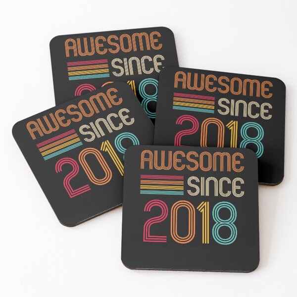 Item preview, Awesome Since 2018 Retro T-Shirt, Birthday 2018,Birthday gift idea for Mom ,Dad & Siblings, Cool gift idea for your familly designed and sold by Tidasse ⭐⭐⭐⭐⭐.