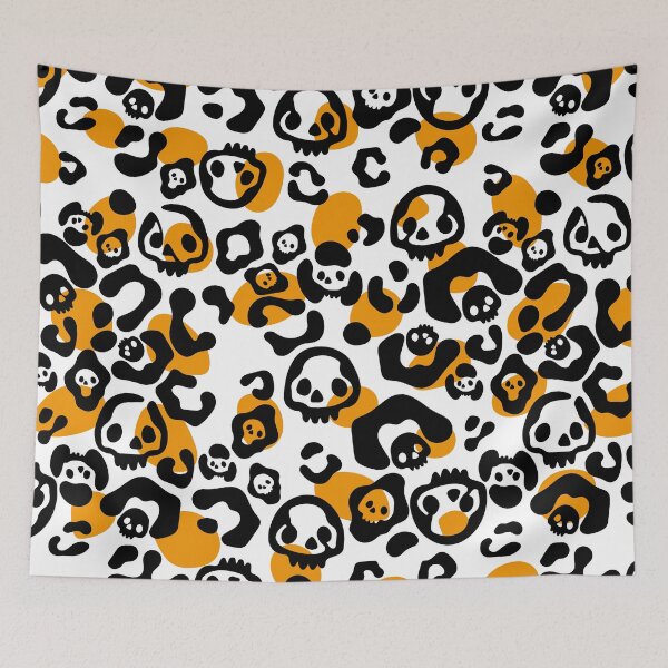 Item preview, Skull leopard print orange designed and sold by Tonickay.