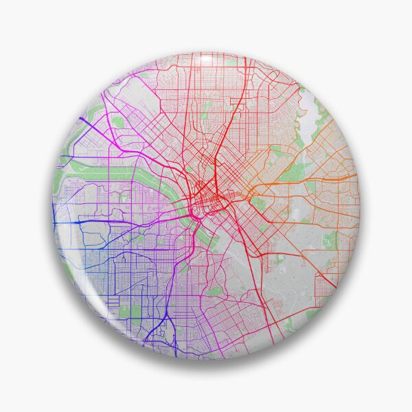 Artikelvorschau, Dallas Stadtplan von Texas, USA - bunt entworfen und verkauft von deMAP.